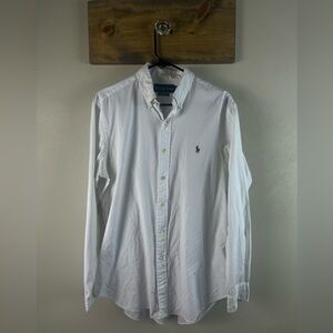 Ralph Lauren 16 34/35 white long sleeved button down 100% cotton